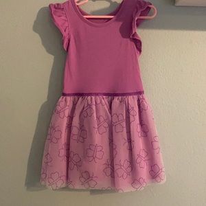 Cat and Jack purple dress with butterflies 4T